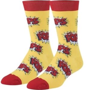 Men's Corn Pops  Socks NEW Crew style sz 6-12 Unisex Fun Socks.